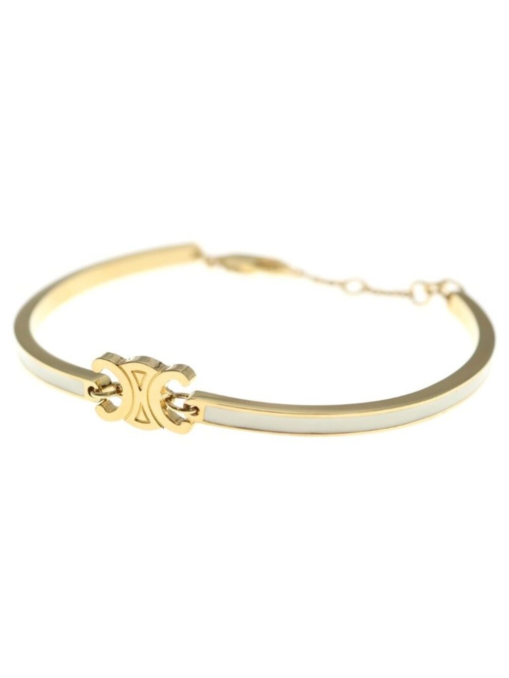 Celine Triomphe Articulate Bracelet White Gold